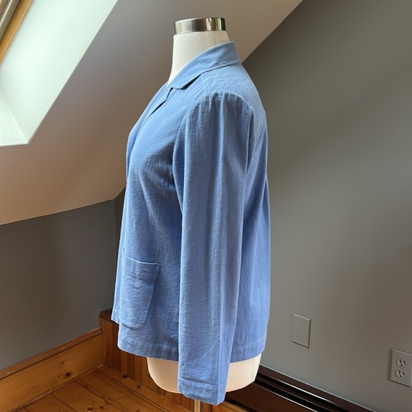 Faded Periwinkle Cotton Shacket — As Is - Picture 3 of 15